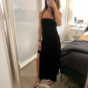 Zara Strapless Split-Side Midi Dress